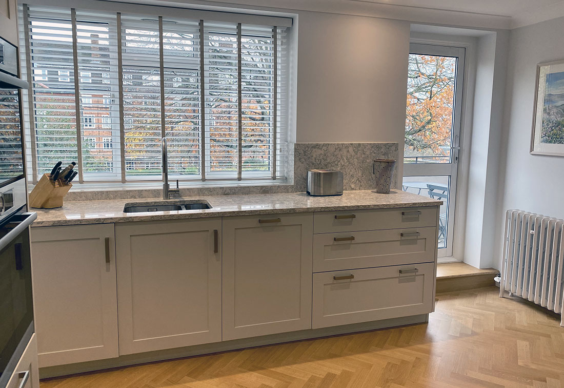 Mansion block kitchen in West London redesigned by interior specialist Suzi Searle